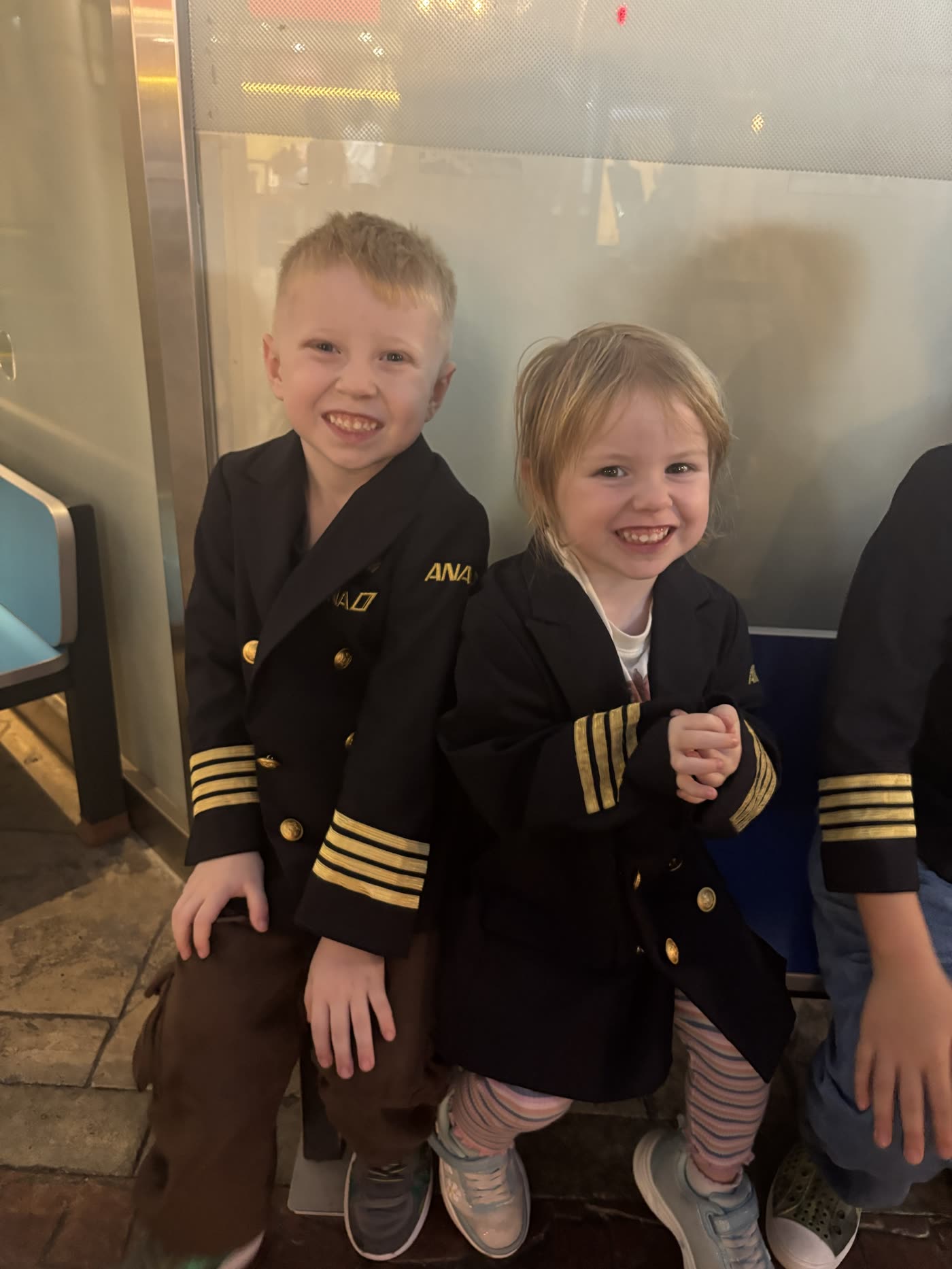 Kids in ANA pilot uniforms at KidZania Tokyo